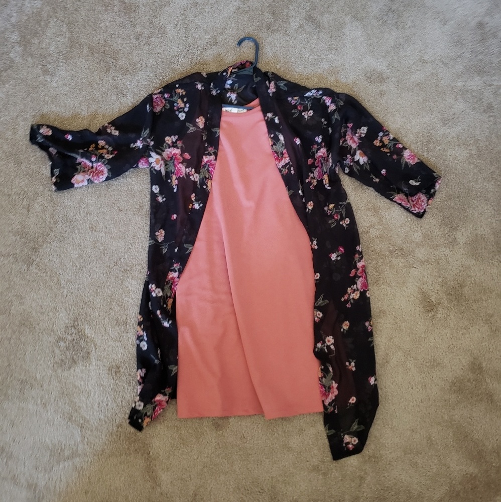 Dress with cover up